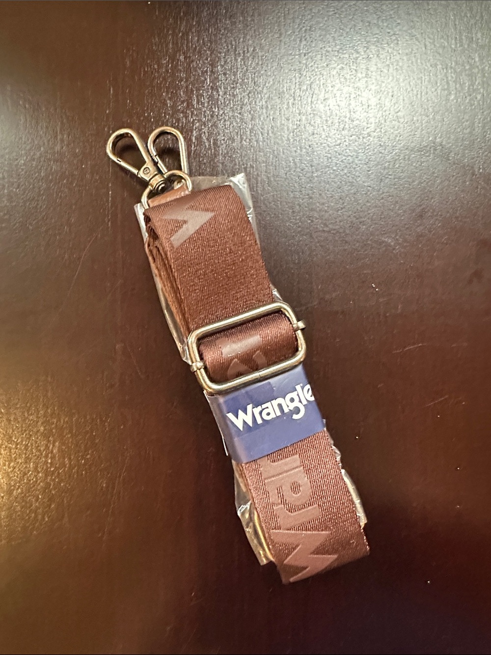 Wrangler Brown Logo Strap with Metal Clips